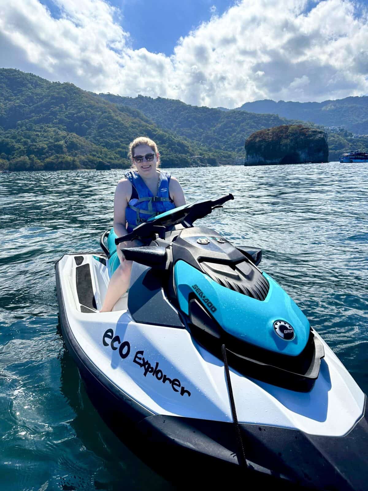 Woman on a jet ski in Banderas Bay