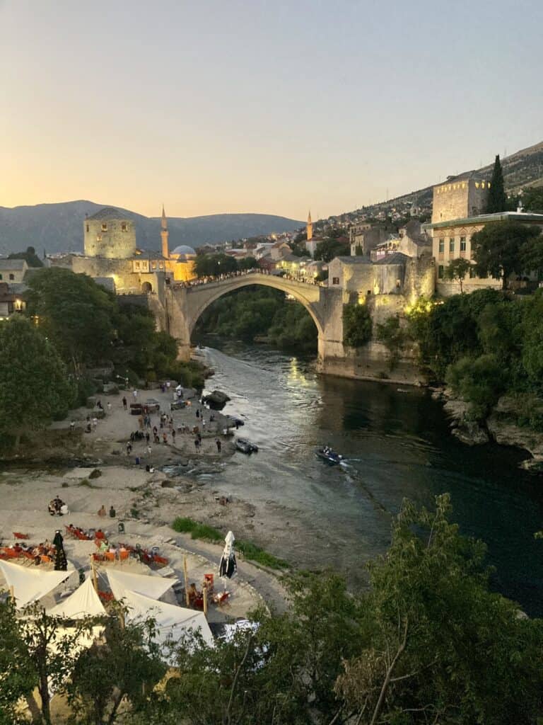 Stari Most at dusk, Mostar, Bosnia