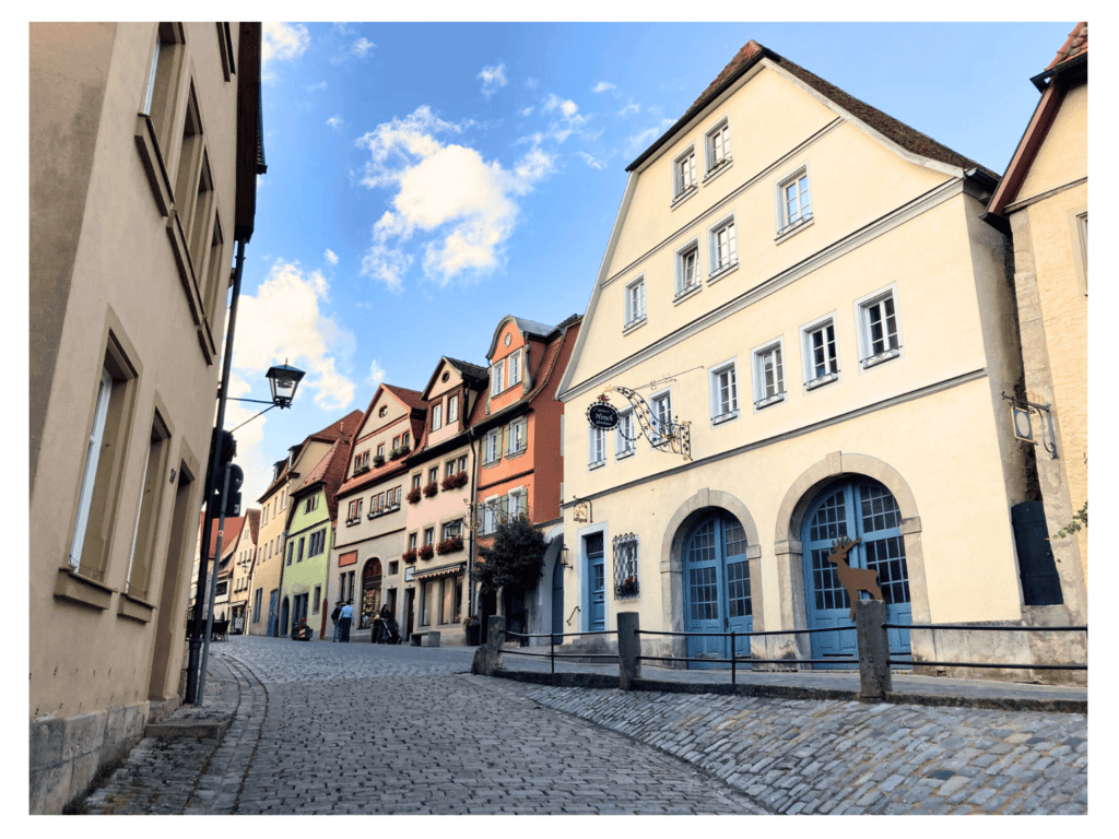 Street view in Rothenburg ob der Tauber, Germany