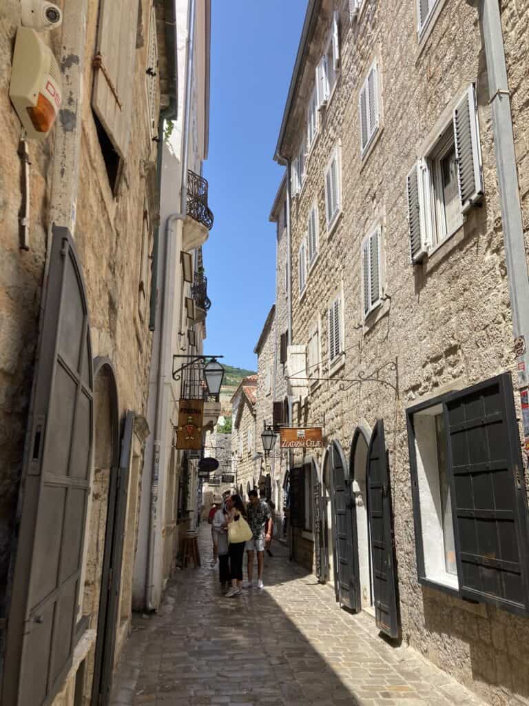 Street view in Budva, Montenegro