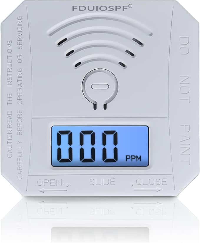 white carbon monoxide detector