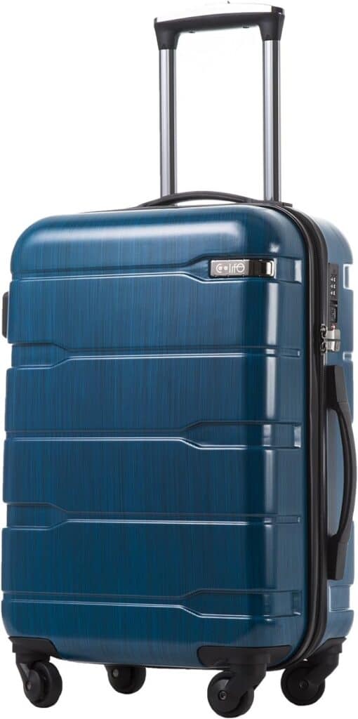 blue carry-on suitcase