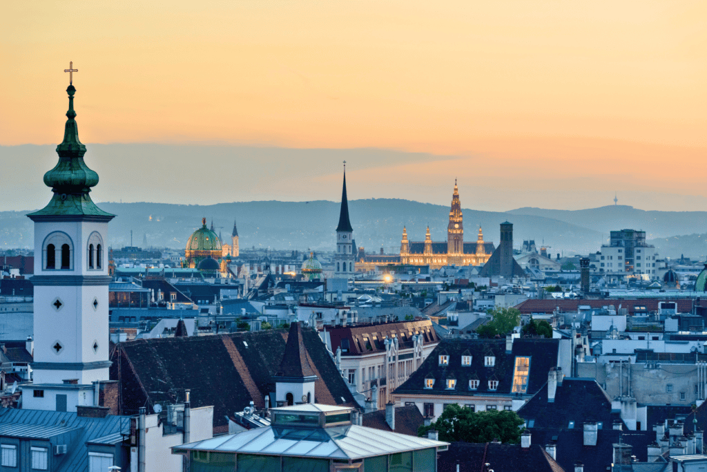 Vienna, Austria skyline view