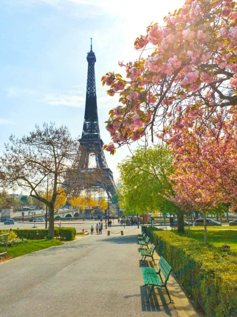 View of Eiffel Tower in Paris