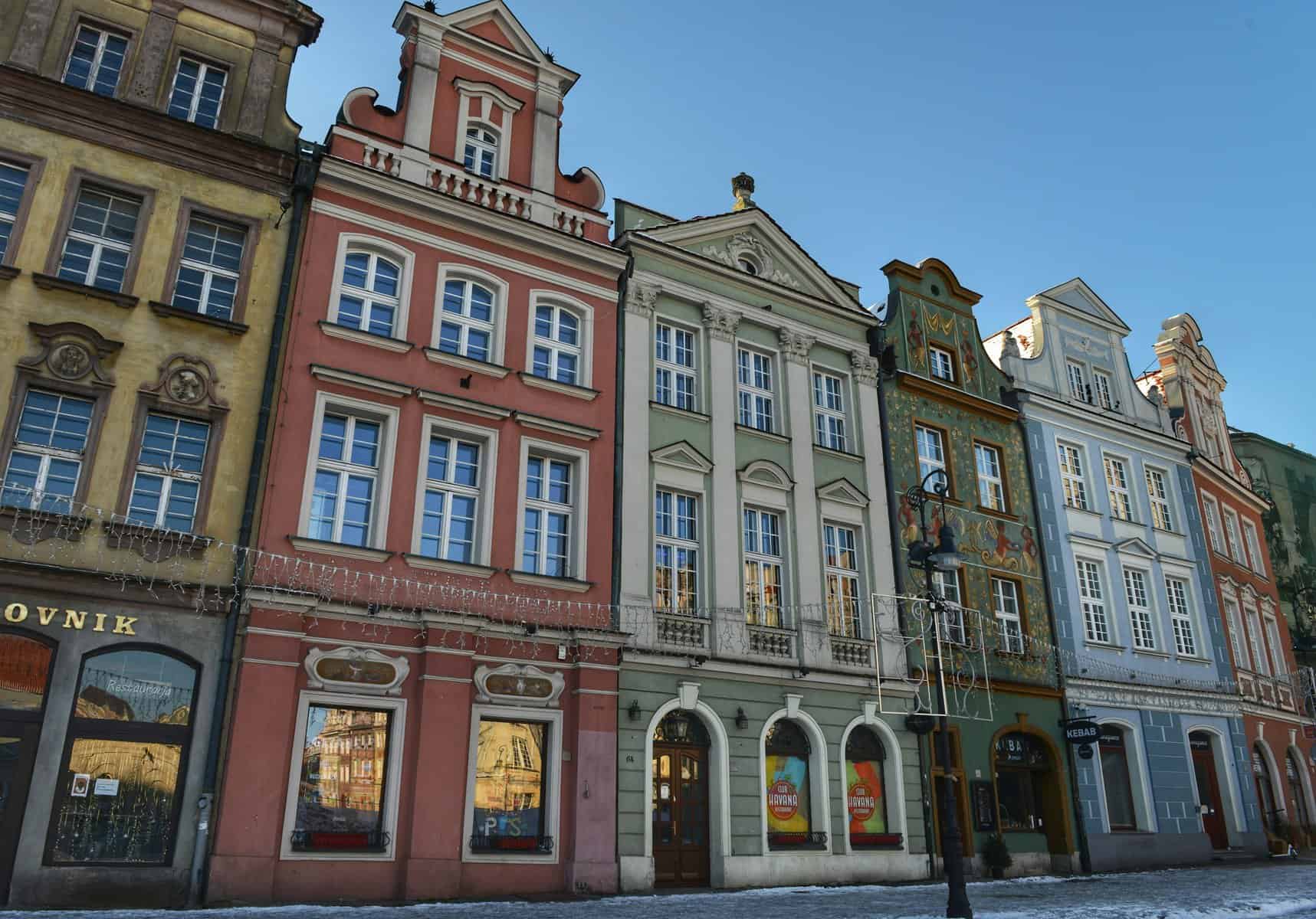 View of houses in Poznan, Poland