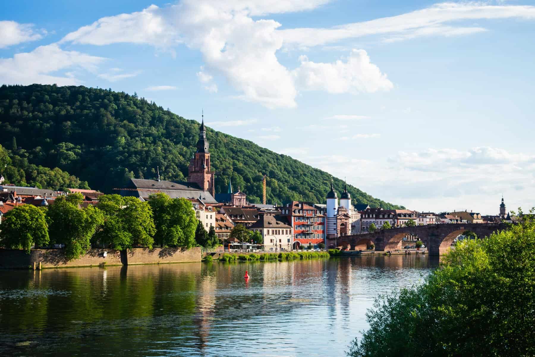 View of Heidelberg, Germany from the river